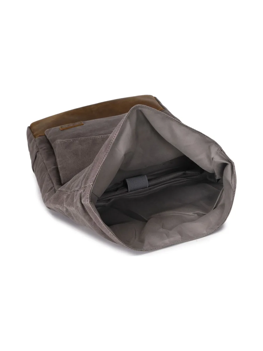 JACK - Sac à dos en cuir véritable et toile enduite - Bleu 22