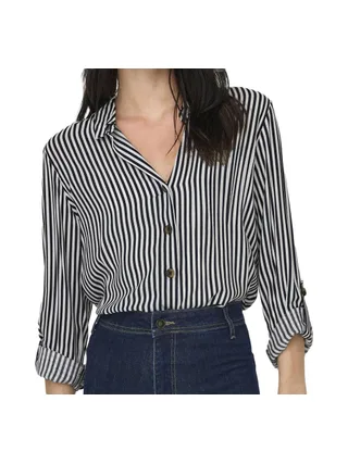 Chemise à Rayures Blanc/Marine Femme JDY Laurel 1
