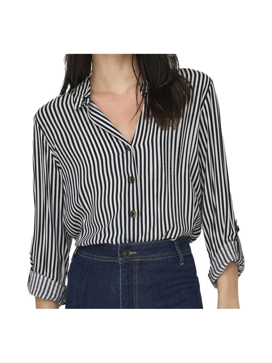 Chemise à Rayures Blanc/Marine Femme JDY Laurel 1