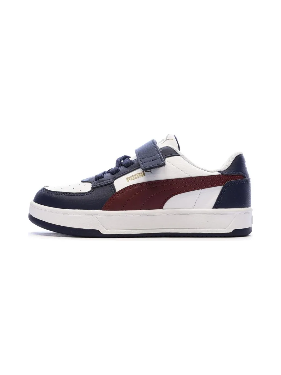 Baskets Blanches/Marine Garçon Puma Caven 2