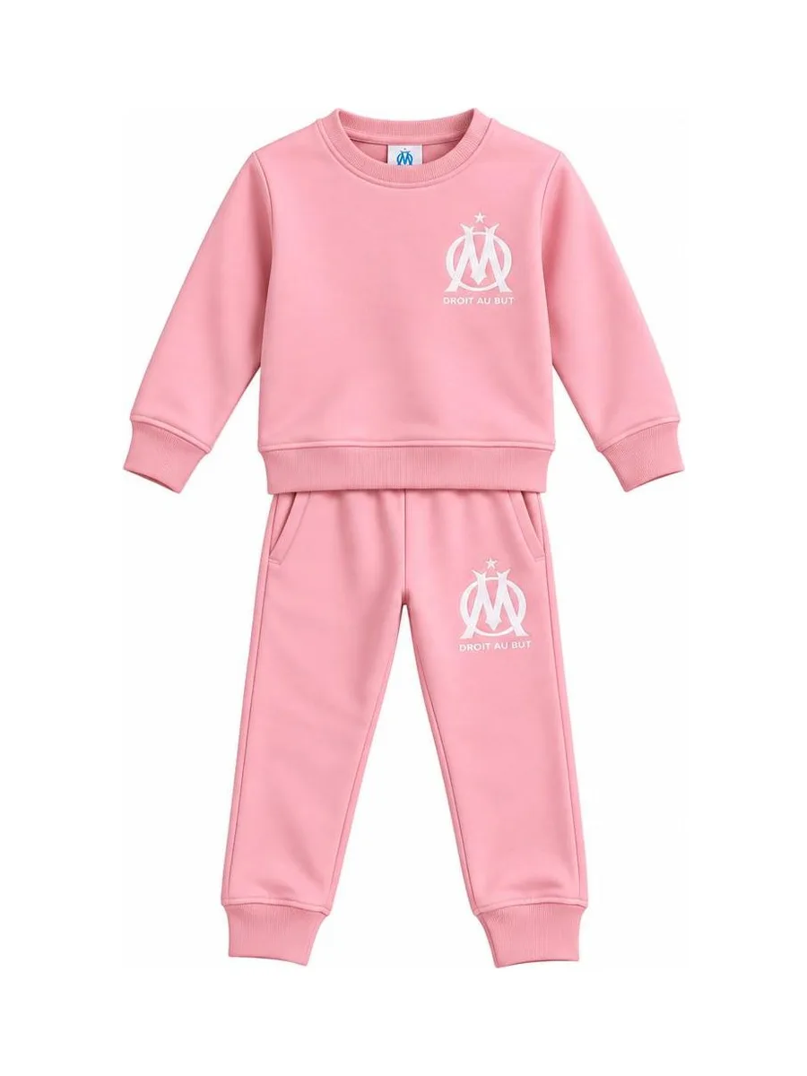 Ensemble de survêtement Rose Fille Olympique De Marseille 2
