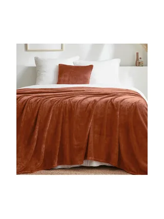 Plaid Rouge Today Plaid Xl Moelleux 150x200 2