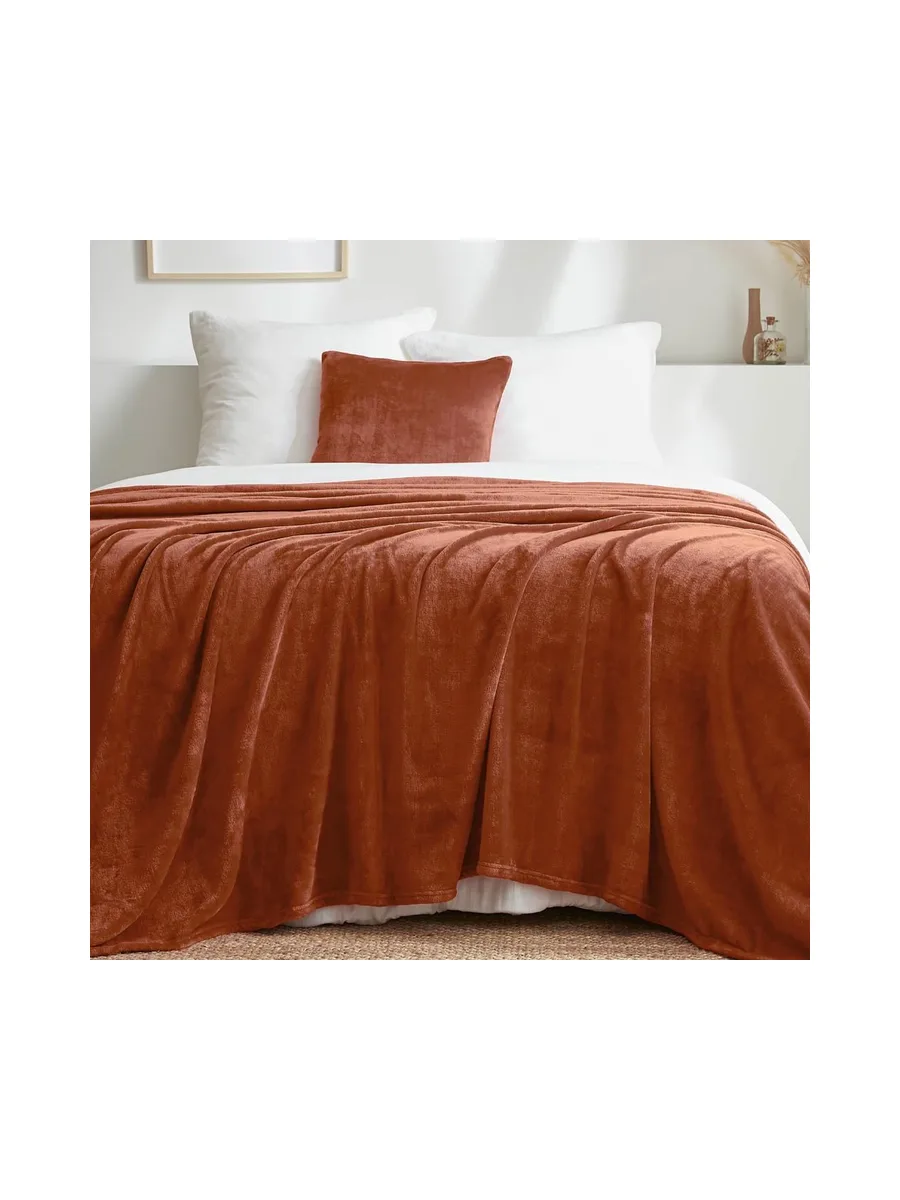 Plaid Rouge Today Plaid Xl Moelleux 150x200 3