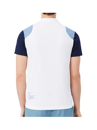 Polo Blanc/Bleu Marine Homme Lacoste Regular 2