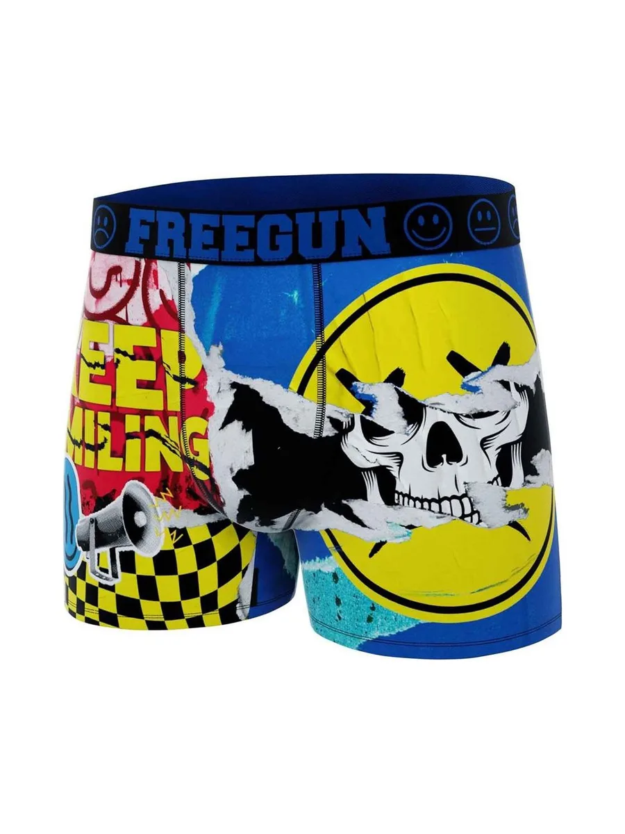 Boxer Noir/Jaune Homme Freegun Tag 2