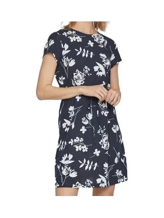 Robe Marine à fleurs Femme Vila Mooney String 1