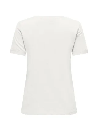 T-shirt Ecru/Rose Femme JDY Kitty 2