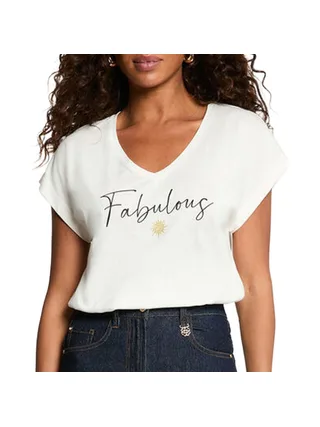 T-Shirt Blanc Femme Morgan DFABI 1