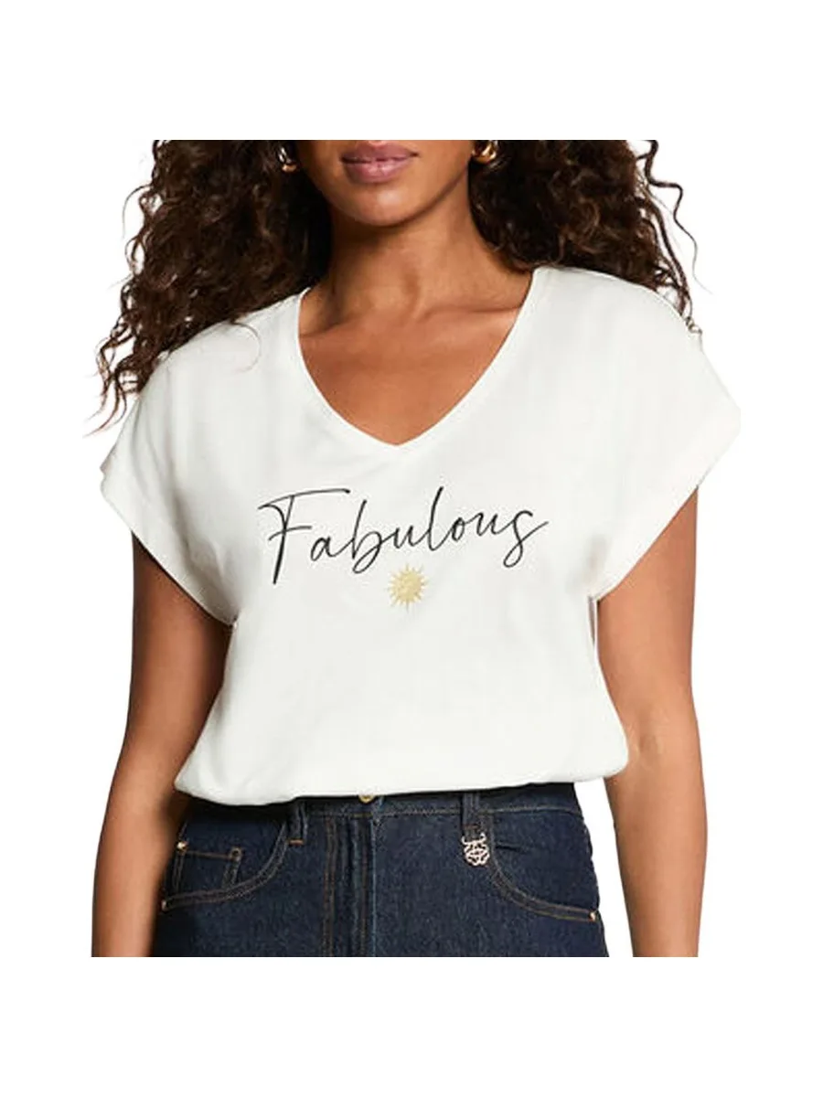 T-Shirt Blanc Femme Morgan DFABI 2