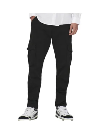 Pantalon Cargo Noir Homme Only & Sons Dean 1