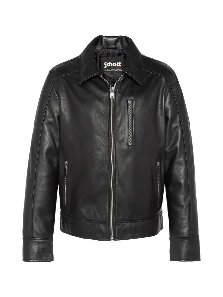 Blouson Noir Homme Schott LCADAM 4