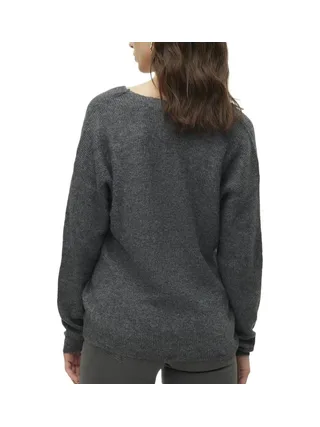 Pull Gris Foncé Femme Vero Moda Crew 2