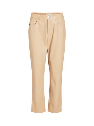 Pantalon Fluide Beige Femme Vila Agmar 1