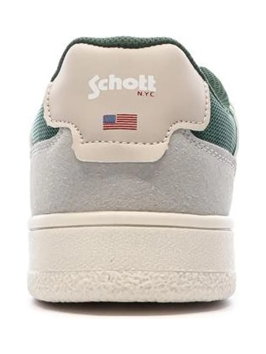 Baskets Blanches/Grises/Vertes Homme Schott Darcy 4