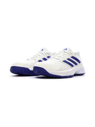 Baskets Blanches/Bleu Homme Adidas Courtjam 6