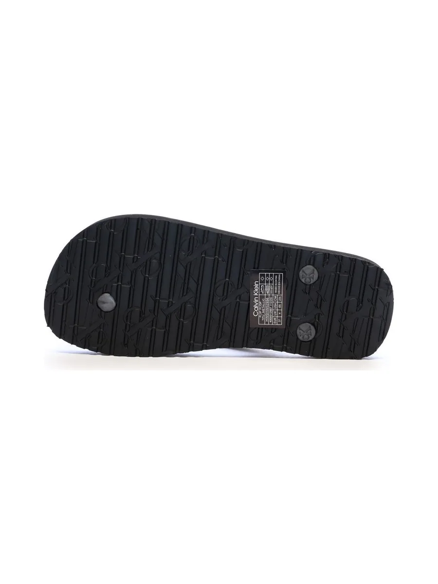 Tongs Noir Femme Calvin Klein Jeans Flip Flop Tpu Metall 3