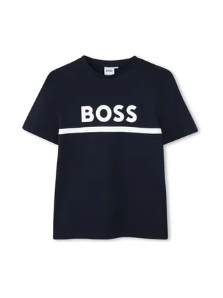 T-Shirt Marine Garçon Hugo Boss J52701 1