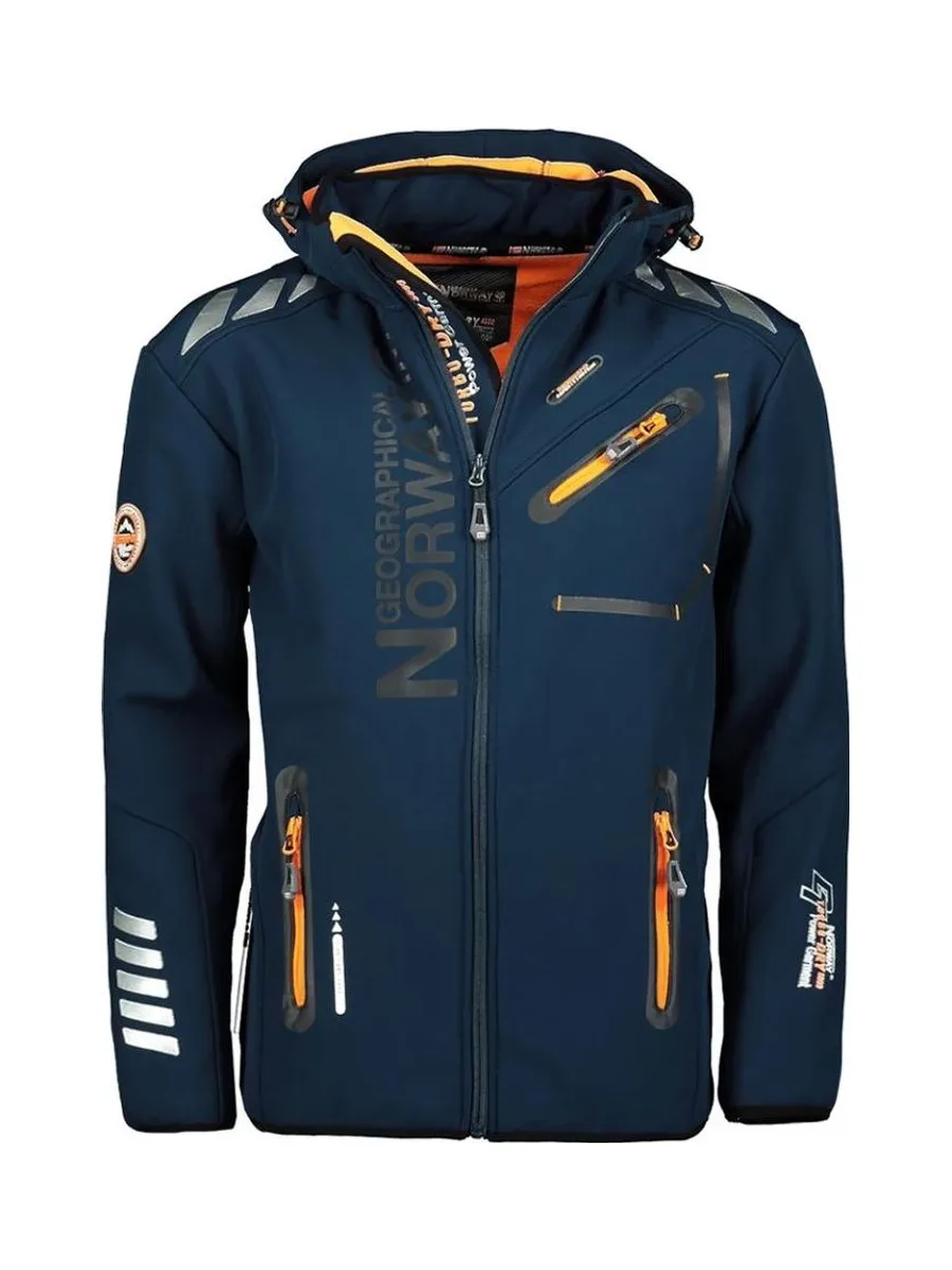 Parka Softshell Marine/Orange Homme Geographical Norway GN-ROYAUTE 2
