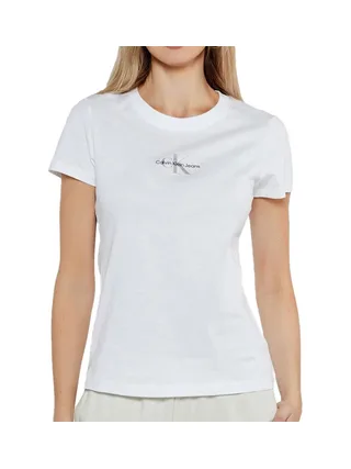 T-shirt Blanc Femme Calvin Klein Jeans Gradient 1