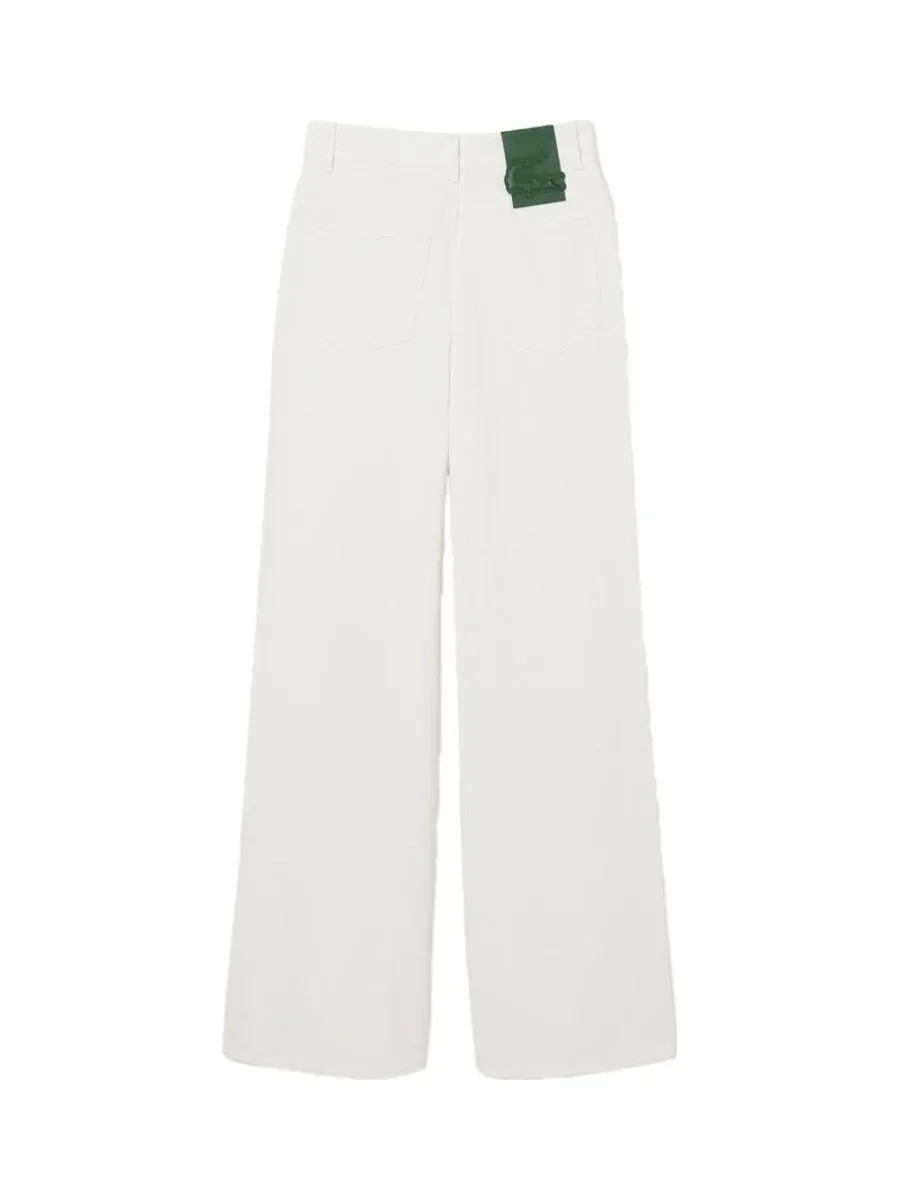 Jean Blanc Femme Lacoste Runway Wide 3