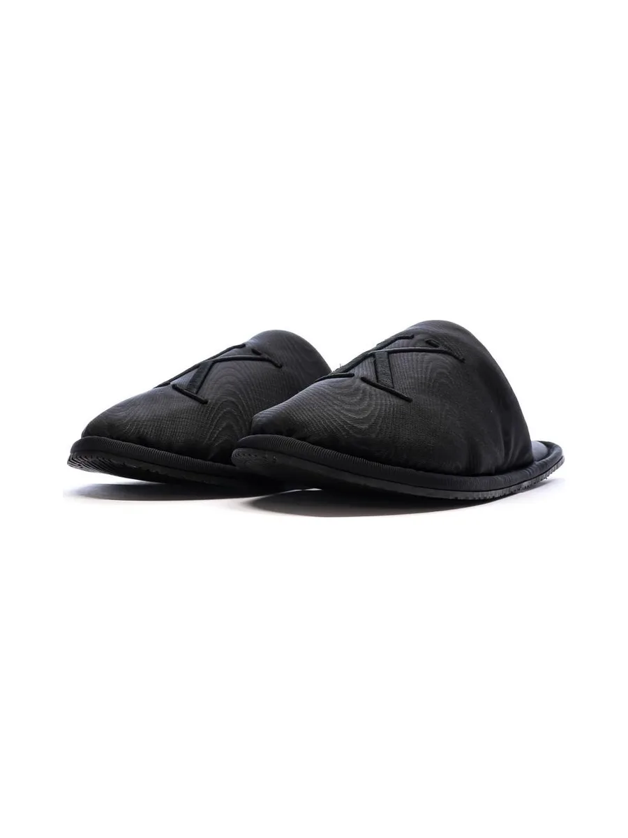 Chaussons Noir Femme Calvin Klein Jeans Slipper Satin Moire 7