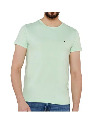 T-shirt Vert d'eau Homme Tommy Hilfiger Stretch Slim 1
