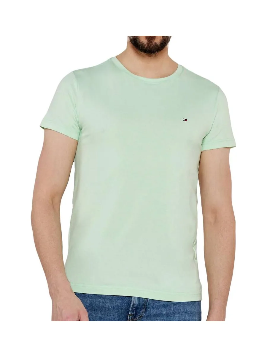 T-shirt Vert d'eau Homme Tommy Hilfiger Stretch Slim 2