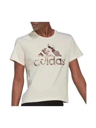 T-Shirt Beige Femme Adidas Aop 1