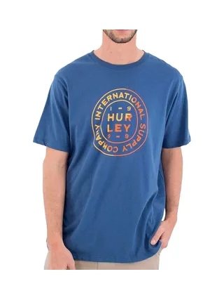 T-shirt Bleu Homme Hurley Waxed 1