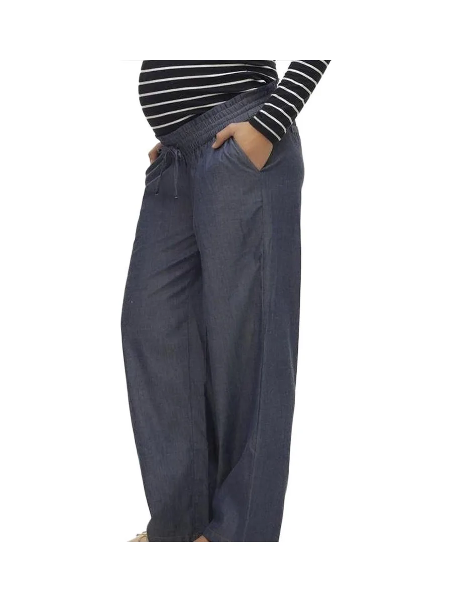 Pantalon Bleu Femme Mamalicious Talia 1