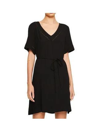 Robe Noir Femme Vila Detail 1