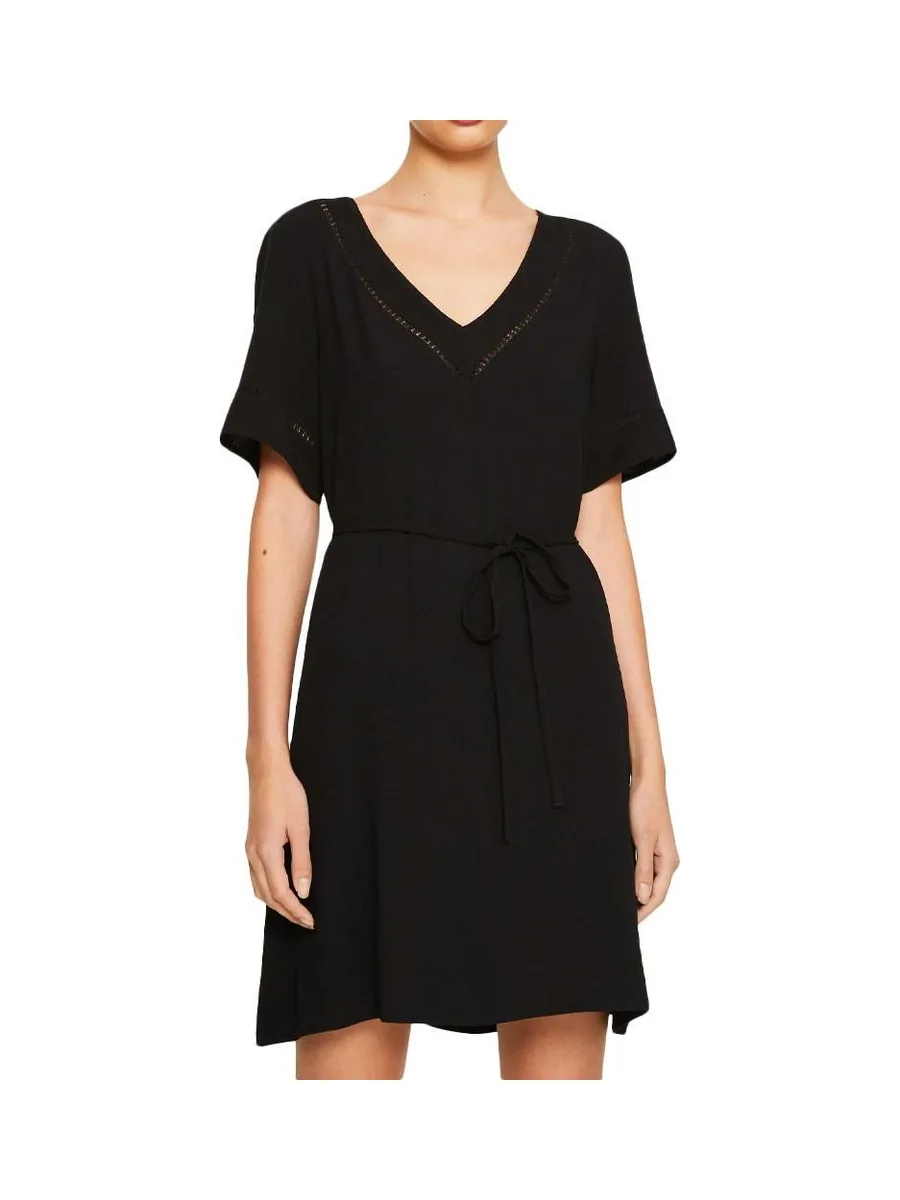 Robe Noir Femme Vila Detail 2