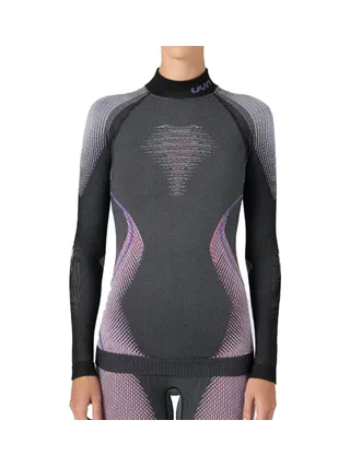 Haut Thermique Noir/Rose Femme UYN Evolutyon 1