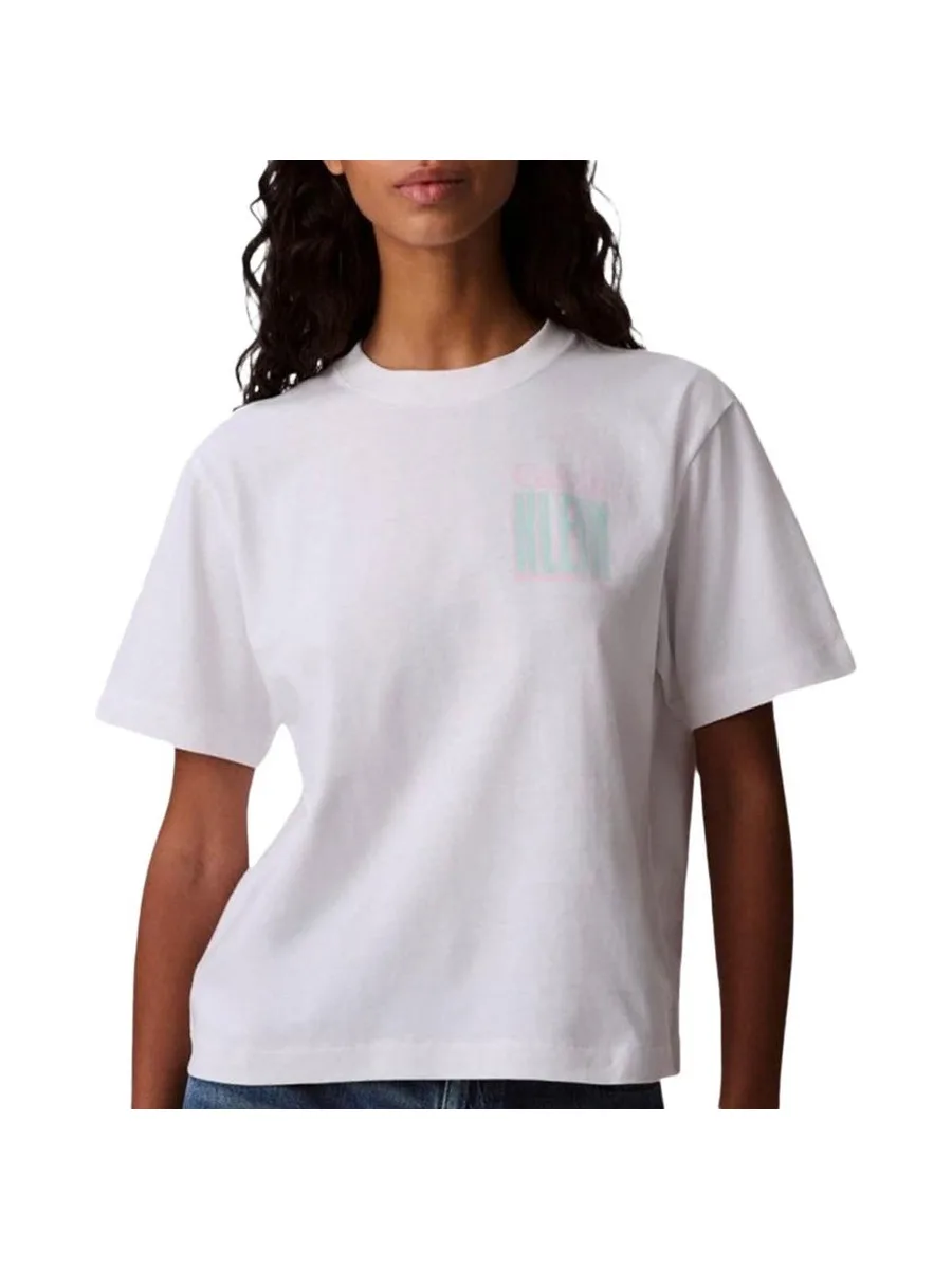 T-Shirt Blanc Femme Calvin Klein Jeans Boxy Fit 1