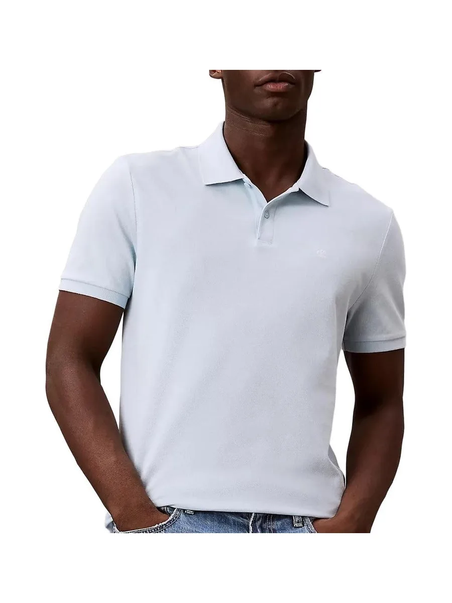 Polo Bleu Très clair Homme Calvin Klein Jeans Ss Monogram Pique 2