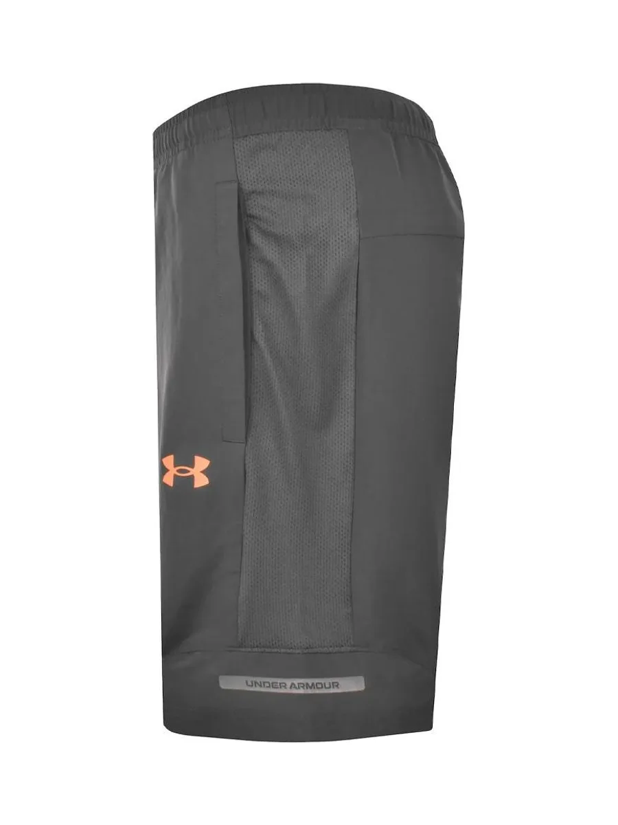 Short Gris/Orange Homme Under Armour Tech Utility 4