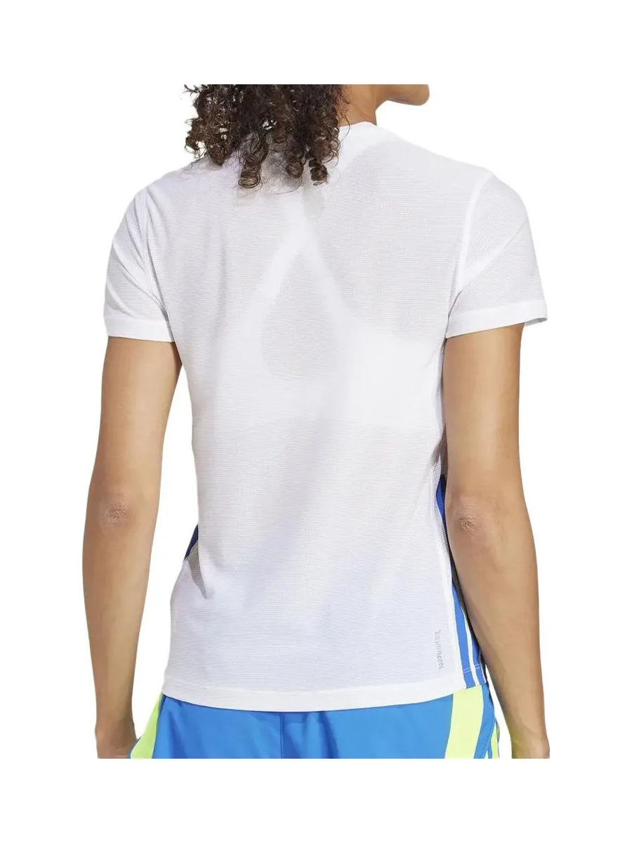 T-Shirt Blanc Femme Adidas JD7327 2
