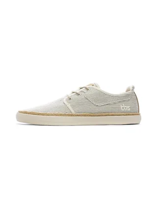 Baskets en Toile Beige/Marine Homme TBS RUKKWAI 1