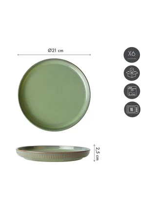 Assiette Ø21cm - 6 pièces - collection REED - Forest 4