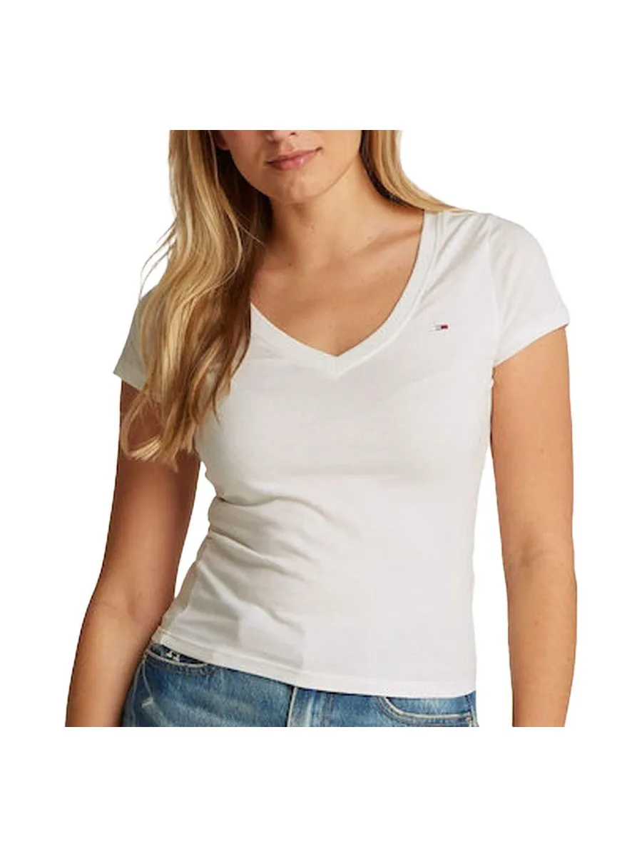 T-shirt Ecru Femme Tommy Hilfiger Aruba 1