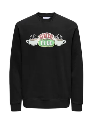 Sweat Noir Homme Only & Sons Friends 3