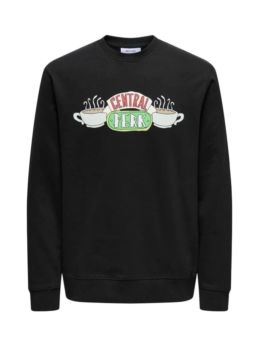 Sweat Noir Homme Only & Sons Friends 4