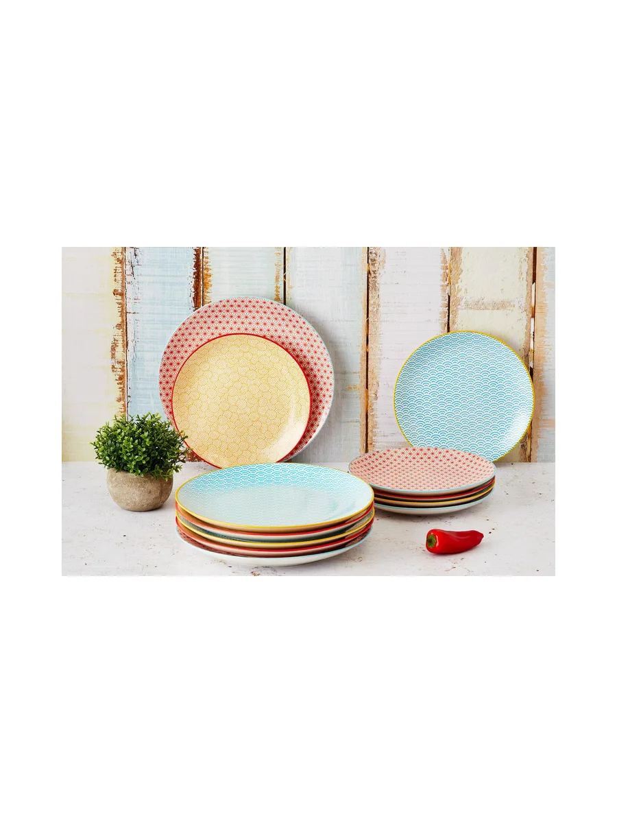 Assiette PATTERN Ø21cm - 6 pièces - Color 6