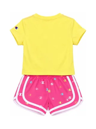 Ensemble Jaune/Rose Fille Champion C414ST909 2