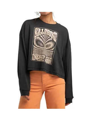 T-Shirt Manches longues Noir Femme Billabong Go With Flow 1