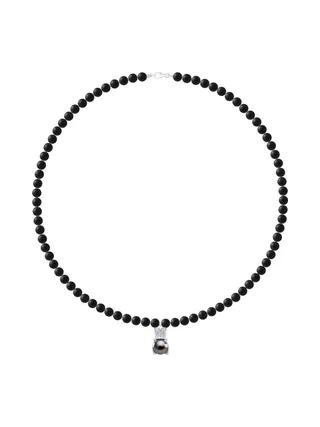 Collier Perles de Tahiti Rondes 9-10 mm — Argent 925 Millièmes — 50 cm — Homme 2