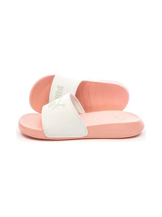 Claquettes Blanches/Roses Fille Puma 20 372313-34 1