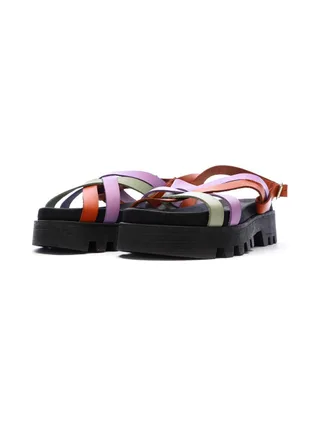 Sandales Vert/Mauve/Rouge Femme Pare Gabia Dafne 6