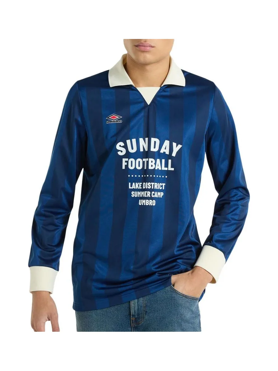 Polo Manches Longues Bleu Homme Umbro Football Estate 2