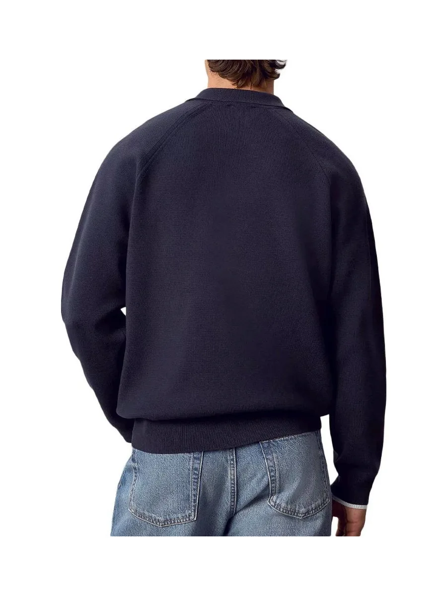 Pull Marine Homme Calvin Klein Jeans Varsity 3